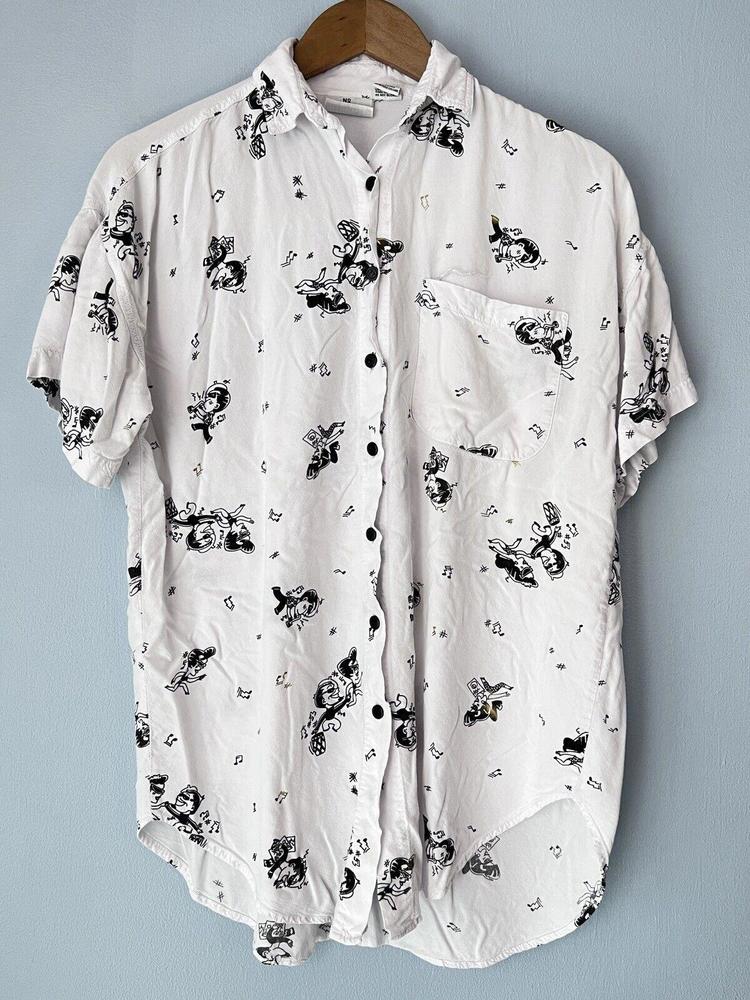 VTG No Strings Attached Shirt Button Up Music Dancing Single Stitched Womens MED